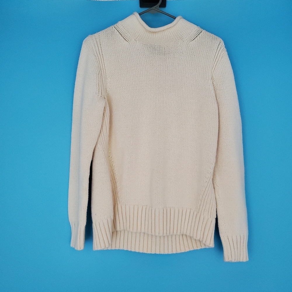 J. Crew Ivory Turtleneck Sweater